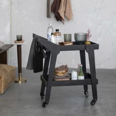 2 Tier Rolling Farmhouse Bar Cart