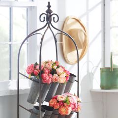 20 Bucket Farmhouse Flower Display Stand