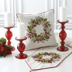 Elegant Glass Candle Stand Set of 3