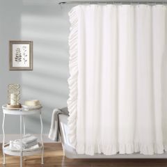 Ruffle Edge Shower Curtain