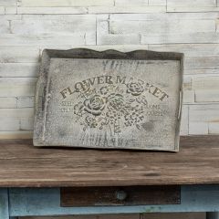 Flower Market Metal Serving Tray