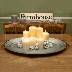 Decorative Metal Tray With Handles