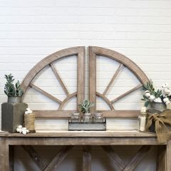 Two Piece Rustic Wood Wall Decor