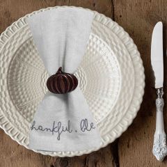 Boxed Harvest Pumpkin Napkin Rings Set of 4