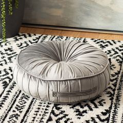 Round Velvet Floor Pillow