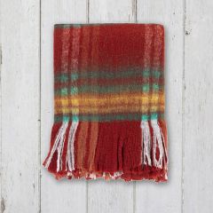 Festive Plaid Throw Blanket