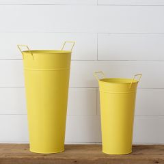 Bright Farmhouse Bucket Planter Set of 2