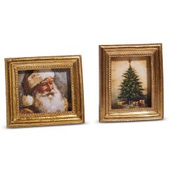 Gilded Christmas Framed Art set of 2