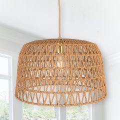 Woven Basket Pendant Light