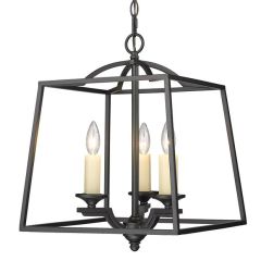 Open Frame Black Pendant Light