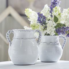 Handled Terracotta Vase 11.5 Inch