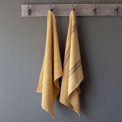 Classic Farmhouse Dish Towels Mustard Set of 2