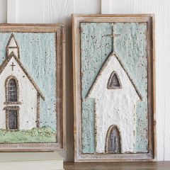 Framed Metal Church Wall Art