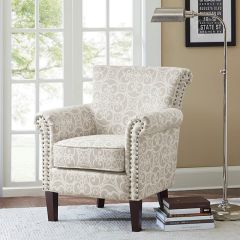 Patterned French Country Club Chair