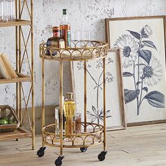 Metal Bamboo Bar Cart