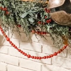 Festive Wood Bead Garland