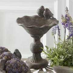 Weathered Pedestal Bird Feeder