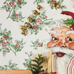 Hester & Cook Holly Print Paper Table Runner