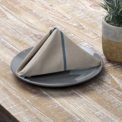 Steel Blue Stripe Cotton Napkin Set of 6