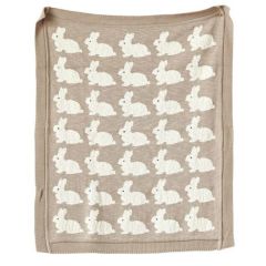 Cotton Knit Rabbit Blanket