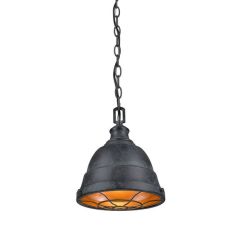 Bartlett Small Pendant in Black Patina