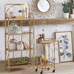 Metal Bamboo Etagere Shelf