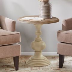 Chic Farmhouse Round Accent Table