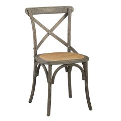 Cross Back Wood Dining Chair