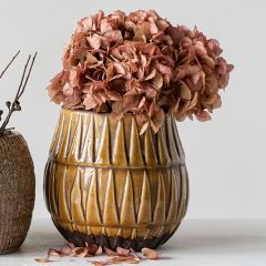 Terracotta Planter With Crackle Glaze Finish