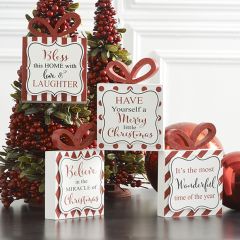 Christmas Gift Tabletop Signs Set of 4