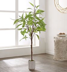 Faux Potted Eucalyptus Tree
