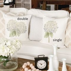 Watercolor Hydrangea Accent Pillow Cover One of Each