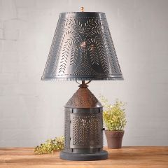 Lamp With Punched Metal Shade