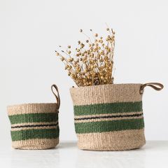 Jute Basket With Loop Handle Set of 2