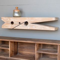 Clothespin Wall Shelf