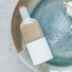 Ceramic Farmhouse Bottle With Cork Stopper