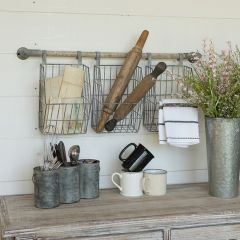 3 Basket Wall Shelf Rack
