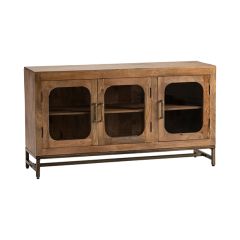 3 Door Rustic Industrial Sideboard Cabinet