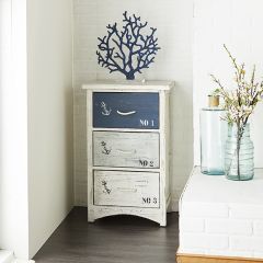 3 Drawer Coastal Accent Chest