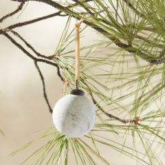 3 Inch Silvery Glass Ball Ornament Set of 6