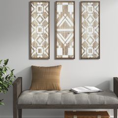 3 Panel Printed Wood Wall Decor