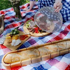 3 Piece Arthur Court Grape Bamboo Cheese Server Set
