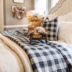 3 Piece Buffalo Check Quilt Set
