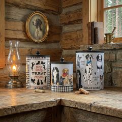 3 Piece Canine Cottage Nesting Tin Set