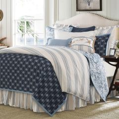 3 Piece Coastal Cottage Stripes Comforter Set