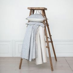 3 Piece Cotton And Linen Block Pattern Bed Cover Set
