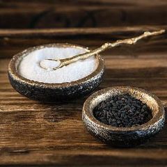 3 Piece Elegant Salt and Pepper Servers with Spoon Set