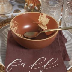 3 Piece Fall Leaves Stoneware Bowl Set