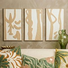 3 Piece Framed Rice Paper Abstract Wall Art Collection