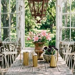 3 Piece Golden Grove Modern Watering Can Planter Set